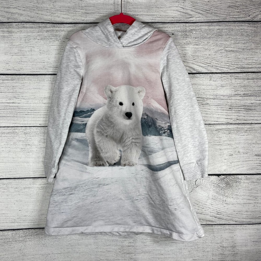 H&M Hoodie A Line Terry 100% Cotton Dress Sz 4-6